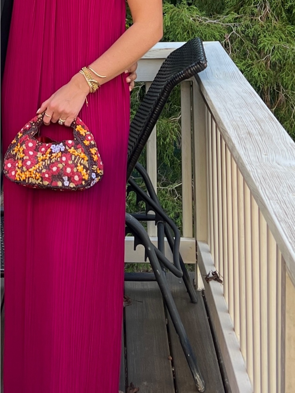 Halter Neck Maxi Dress - Raspberry Red - Picture 2 of 4